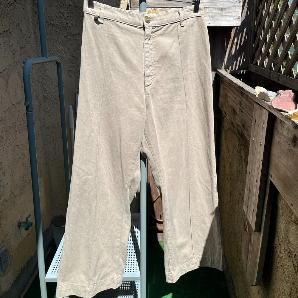 Size M Petite Khaki Grey Western Pants